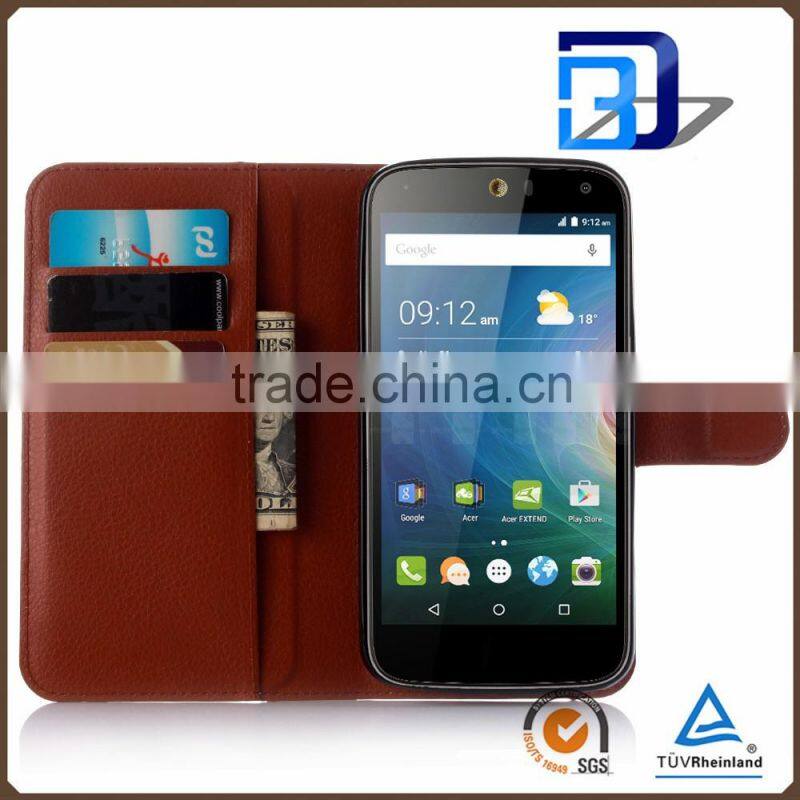 for acer liquid z630 case, Litchi Design Credit Card Wallet Stand Flip leather case for Acer Liquid Z630 low price china