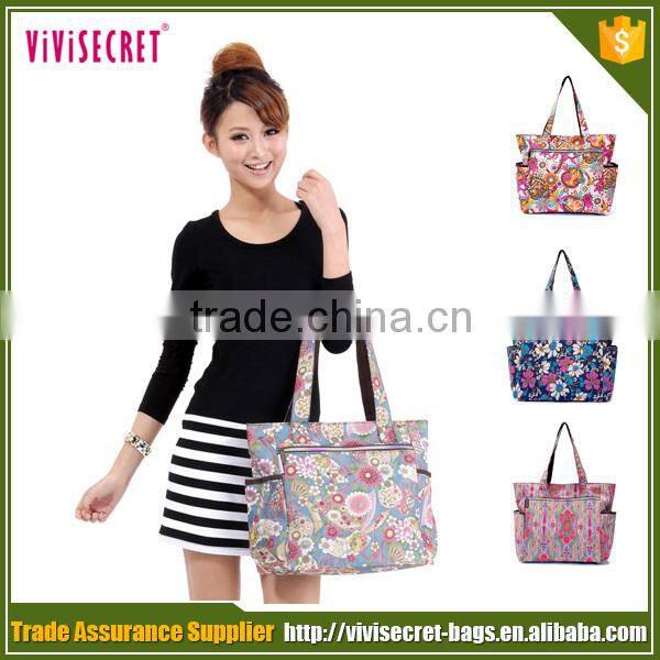 2015 wholesaler full color printing promotion shopping beach tote bag