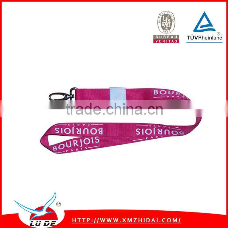 2015 direct factory high quality heat transfer printed lanyard with cusom logo