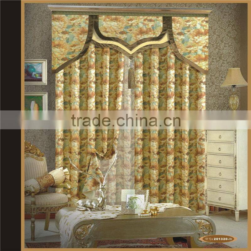 New polyester printed curtain fabric with curtain voile