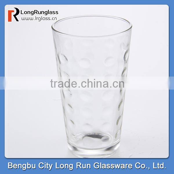 LongRun 450ml transparent raindrop fancy dirnking water glass/ juice mug