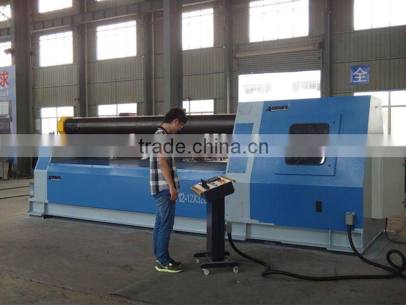 pre-bending hydraulic plate rolling machine 4-roller CNC plate rolls bending machine