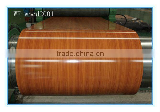 wooden pattern steel coils with protective film