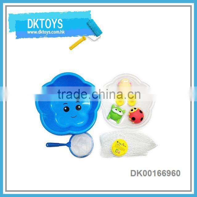 5 Pcs Cartoon Animal Shape Rotocast Toy Collection With Bowl