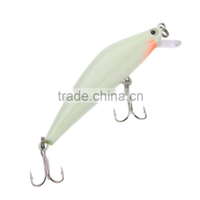 3D Luminous Night Bait Minnow Lure Hard Bait Lure Fish Hook 82mm 8g Artificial Fishing Tackle Accessory With Two Triangle Hooks