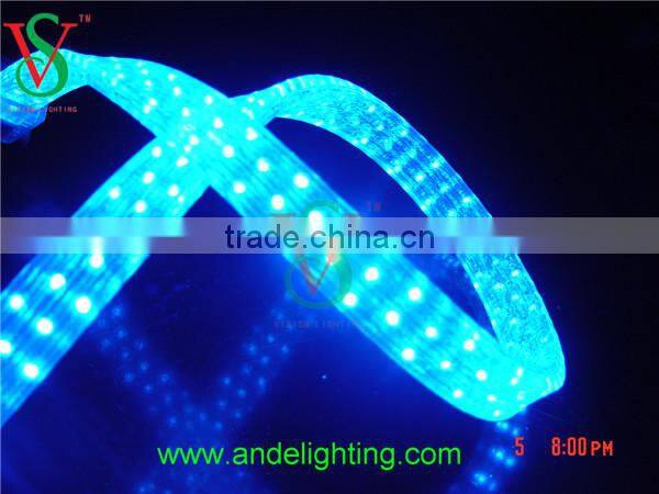LED rainbow rope light flat three wire rope lighting for outdoor decoration