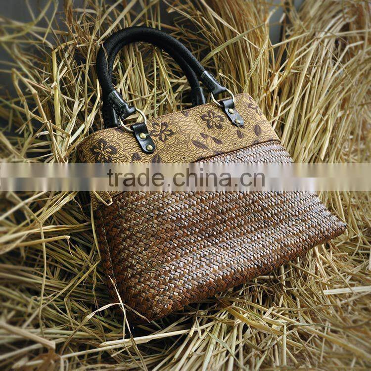 2016 new arrival thailand summer bag women shopping bag bamboo weaving handbag