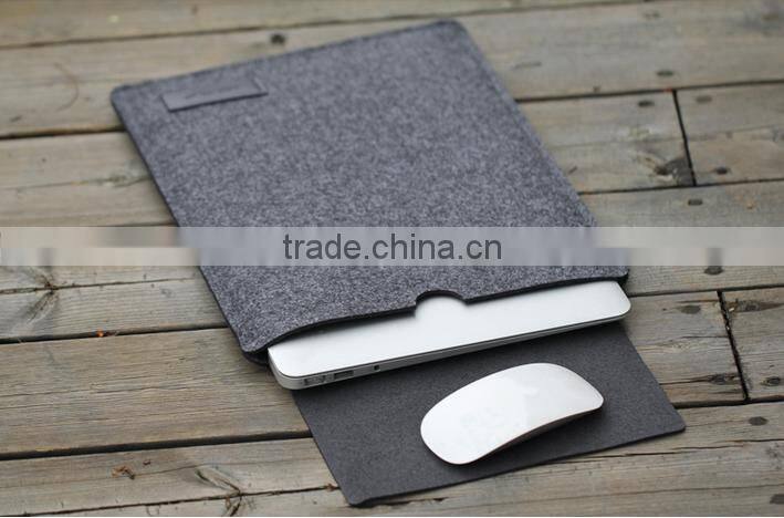 Custom logo design Felt Sleeve Carrying bag Ultrabook Laptop bag for Apple Macbook Air