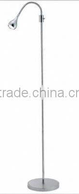 2015 LED floor lamp with gooseneck in polished chrome finish