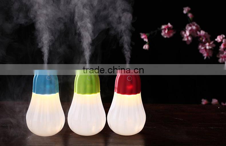 Best selling in 2015 pumpkin mini humidifier with LED lamp, usb charging ultrasonic humidifier
