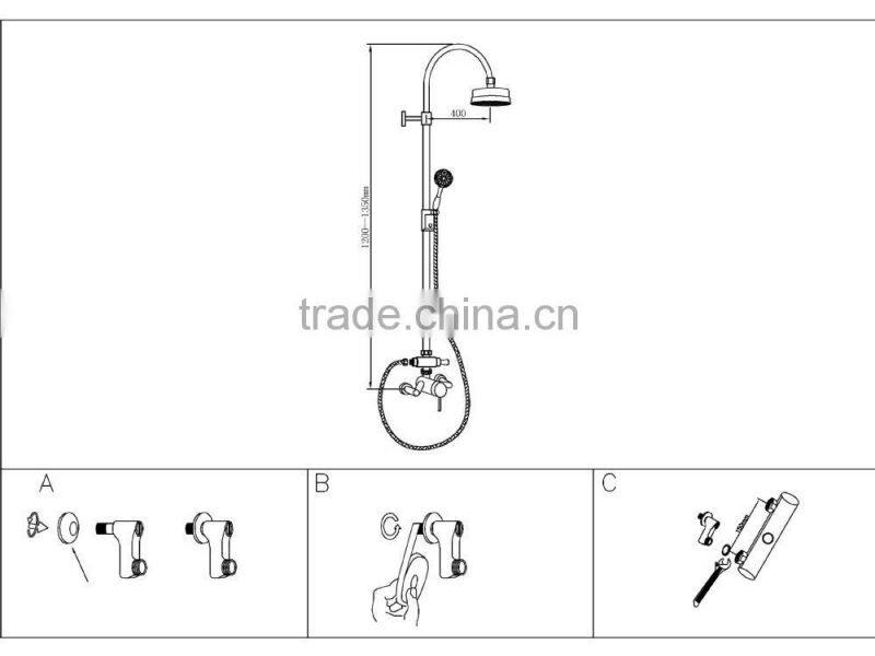 chrome plating luxurious shower set 25/C862-027