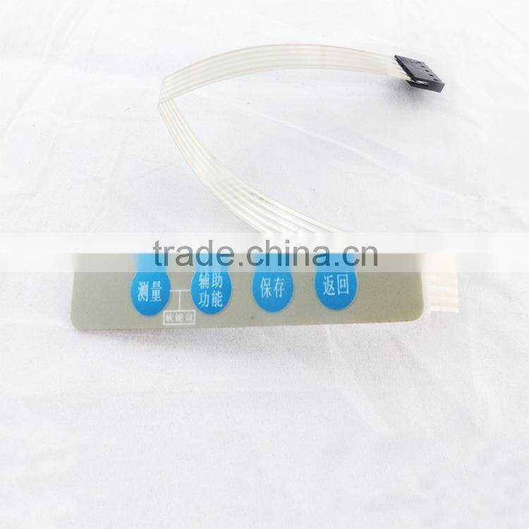 one button membrane switch with PET circuit zip