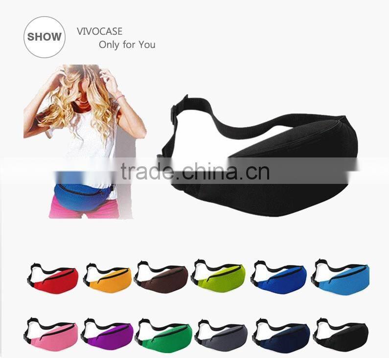 Cheap Simple Polyester Oxford Running Waist Bag /fanny Pack