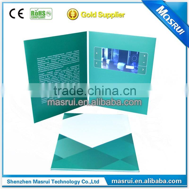 A5 Paper craft video card ,Super slim digital book -----Shenzhen Masrui Supplier