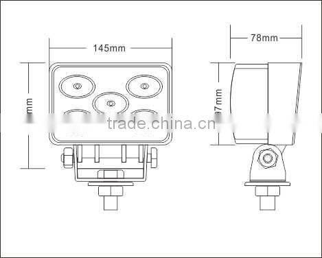 50W Heavy Duty Machine LED Truck Lamp 9-32V Rectangular CREE 12V LED Work Light/Lamp For Tractor,Car,ATV,Forklift,Mining
