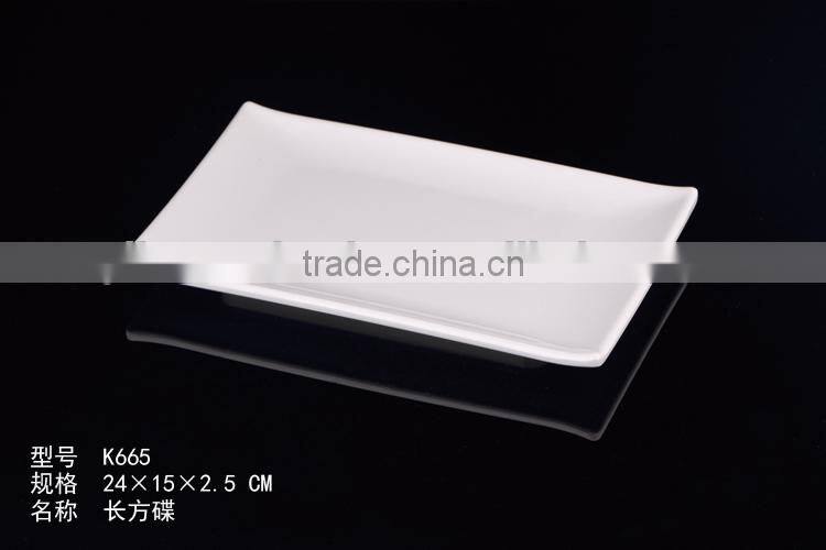 100% mealmine A5 top food grade 12.5*4.5 cheap unbreakable melamine chinet plates with custom print