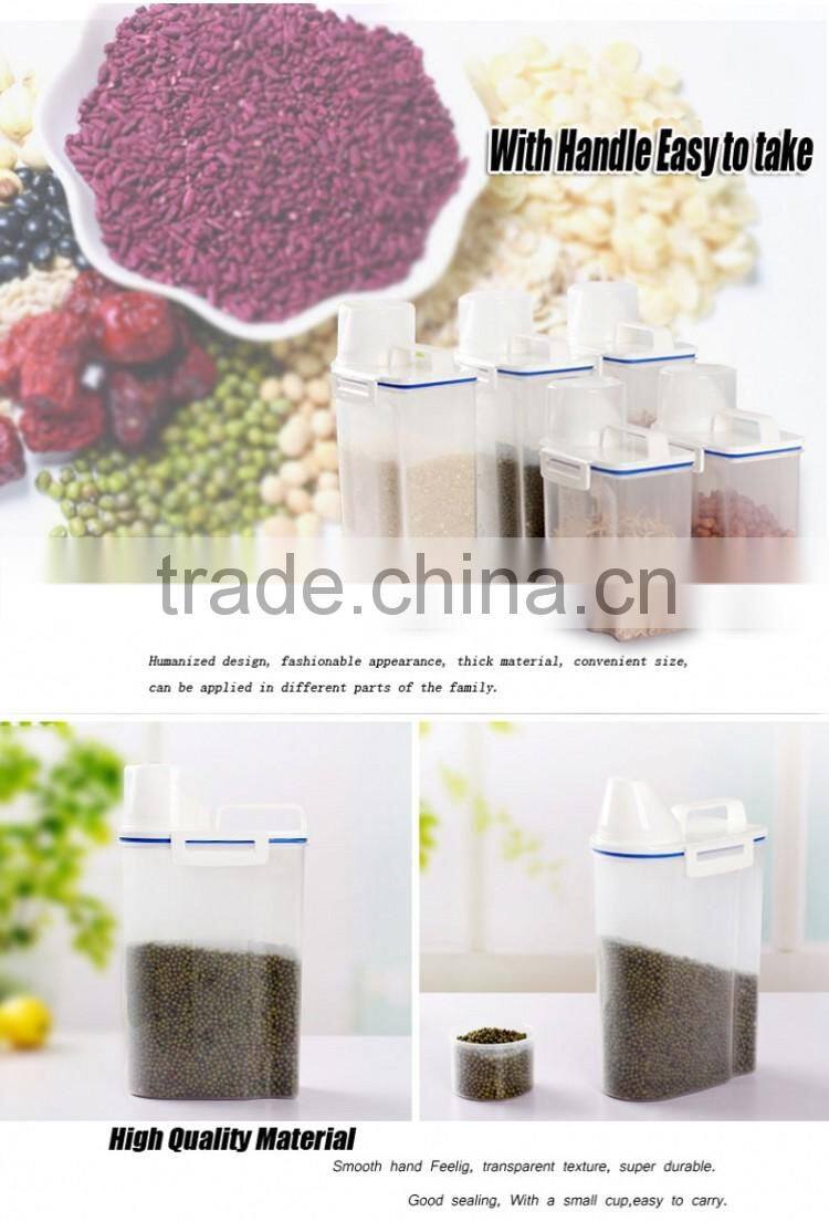 Dry Food Containers Eco-friendly Plastic Storage Boxes Rice/Cereal Holders