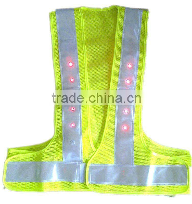 LED safety vest/Hi vis LED Safety Jackets/ reflective safety vest