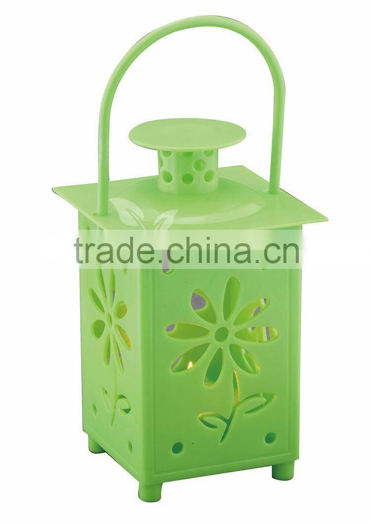 led lantern green shell, hanging led lantern light, fresh style led solar lantern
