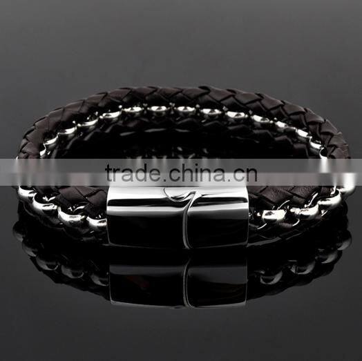 China Online Shopping Men'S Woven Leather Bracelets