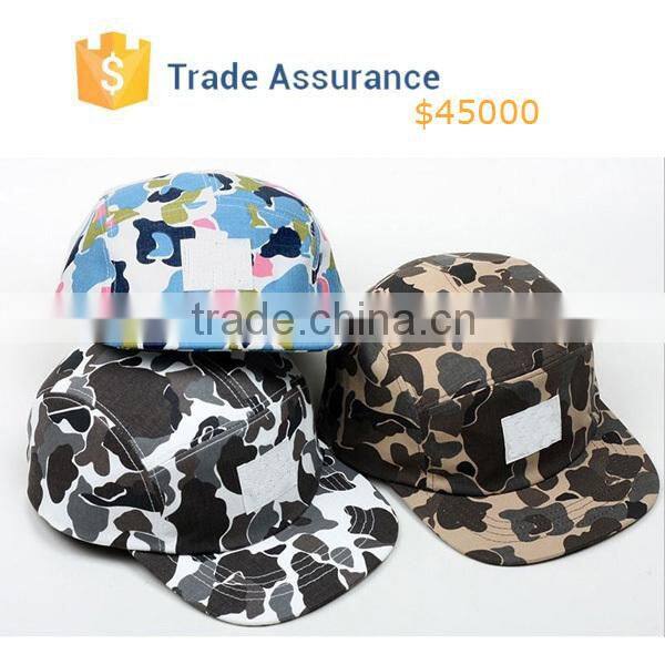 5 Panel Hat Wholesale Hats Caps Camo Design 5 Panel Cap Street Fashion Cool Flat Brim Hat