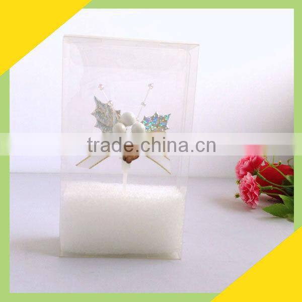 Sliver Ribbon and leaf christmas cake ornament