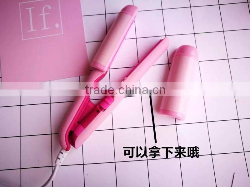 Professional Ceramic flat iron hair straightener and curler set