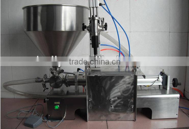 Two head semi-auto peanut butter paste filling machine(Skype:shuliy218)