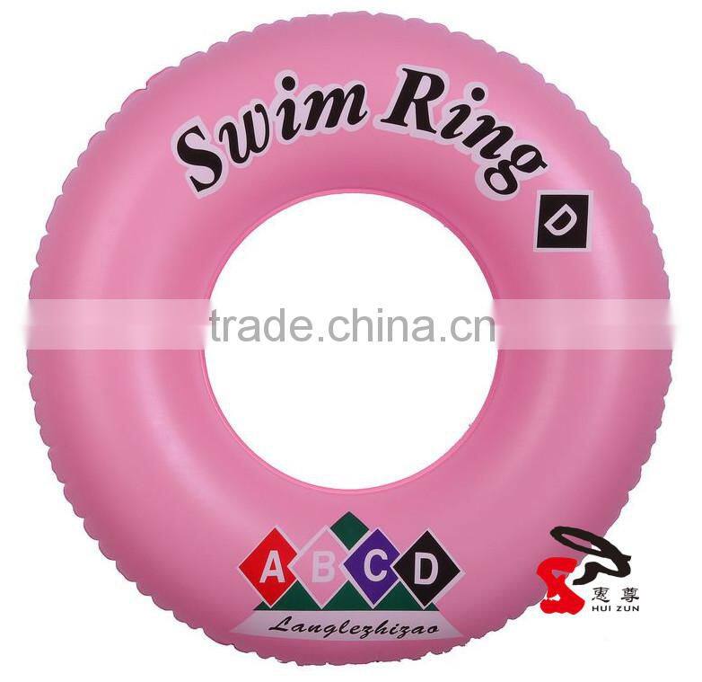 Custom logo printed inflatable ABCD pvc swimming ring for promotion