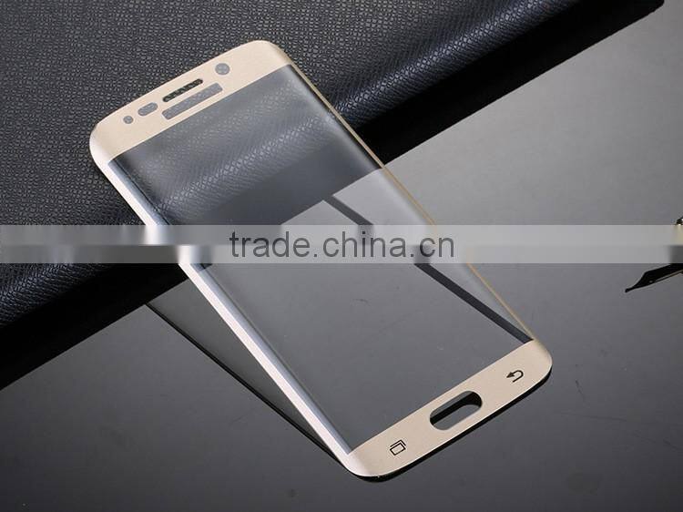 9H 0.2MM 3D Curved Full Coverage Tempered Glass Screen Protector For Galaxy S7 Edge G9350 Glass Silk print Glass Thermal Bending