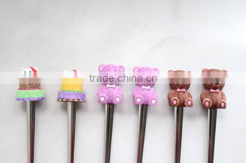 Puppet poly head decorated Unique Product Factory Manufacture Custom Design OEM Craft Polyresin cutlery