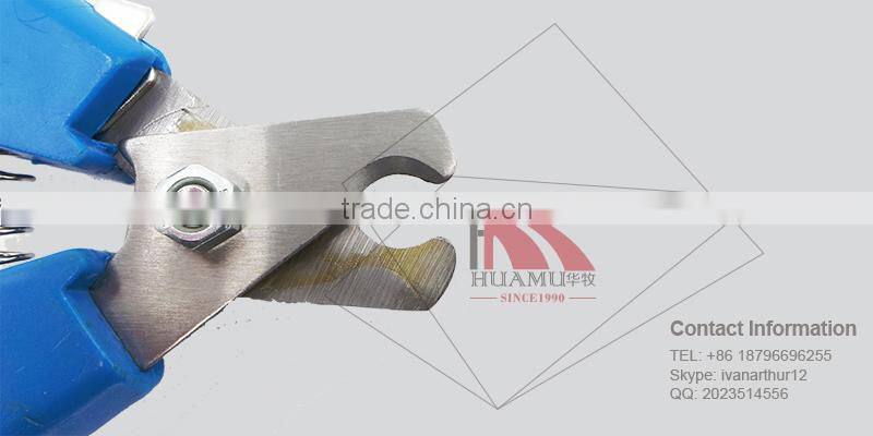 pig tail cutter with handle in blue 160*50 mm