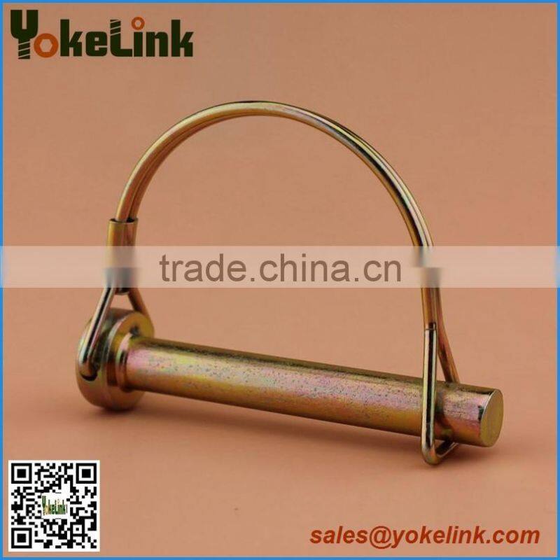 Round wire tab lock pin spring lock pin