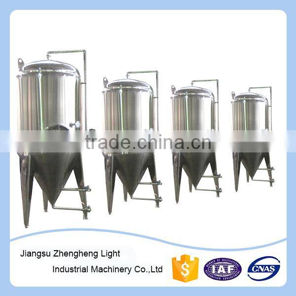 304,316L Stainless steel 3 Barrel Jacketed Conical Fermenter with Top Manway