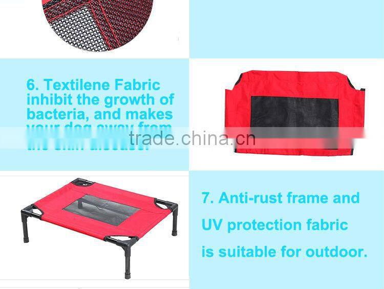 Outdoor durable metal frame elevated dog bed/orthopedic dog bed/raised dog bed pet