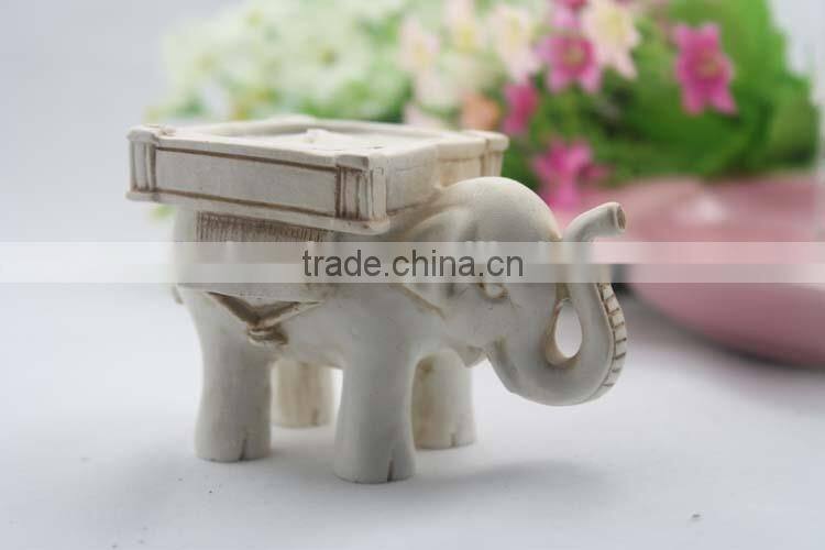 Popular Resin Elephant and bird Tea Light Candle holder as wedding party gifts