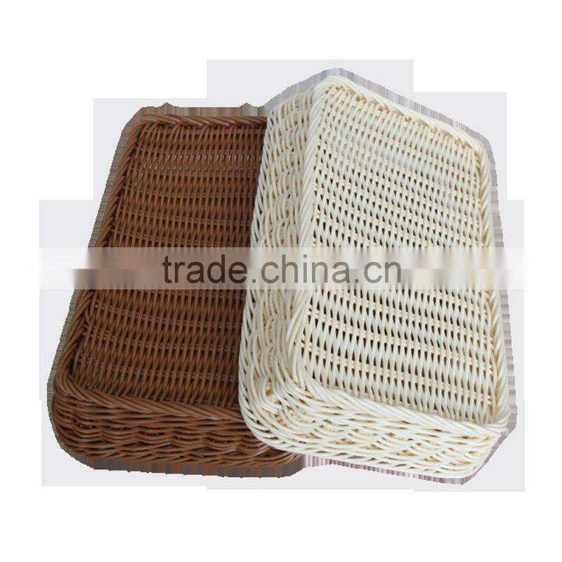 Wholesales beautiful handmade PE rattan bath basket for storage hotel bath gift set