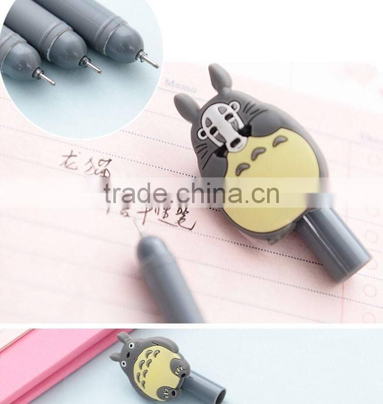 promotional wholesale cheap funny school office stationery mini cartoon plastic Totoro roller ball point pen
