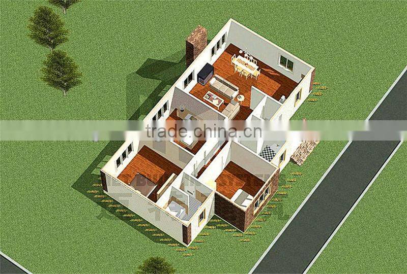 China manufacture easy assemble steel structure low cost modern prefab beach house