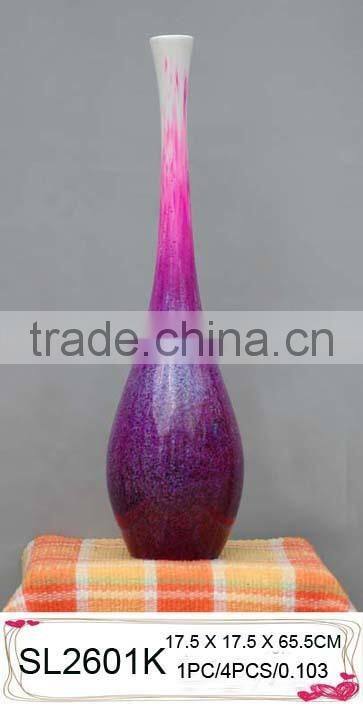 Wholesale decorative standing fibreglass lacquered vase