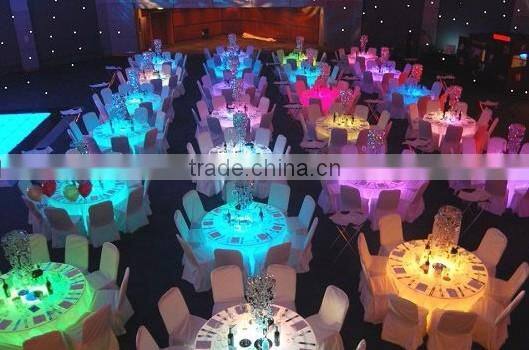 Wedding led banquet table round lighted restaurant table led dining table