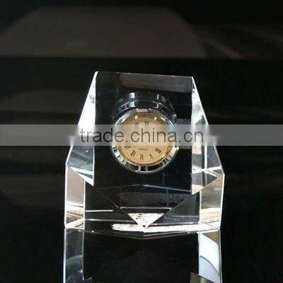 2016 mini crystal clock souvenir for table decoration