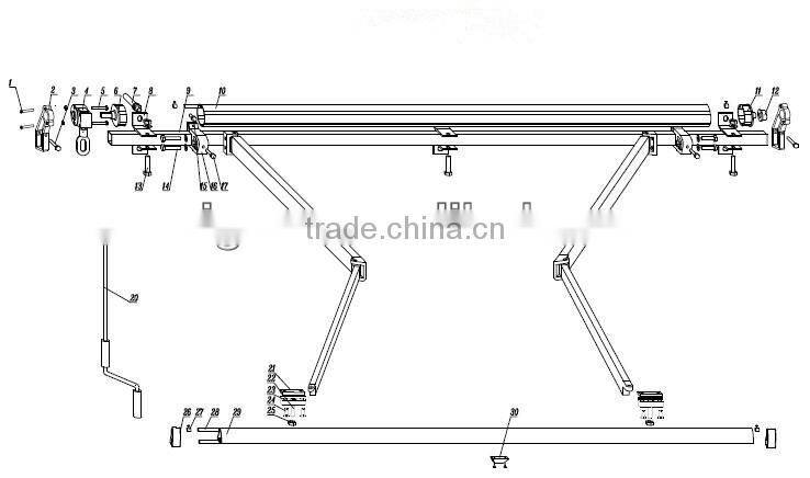 2014 New sliding french outdoor awning