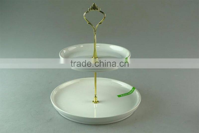 2-tier ceramic stand holder snack plate for party in stocklots
