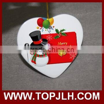 custom print ceramic sublimation blanks pendant heat press pendant