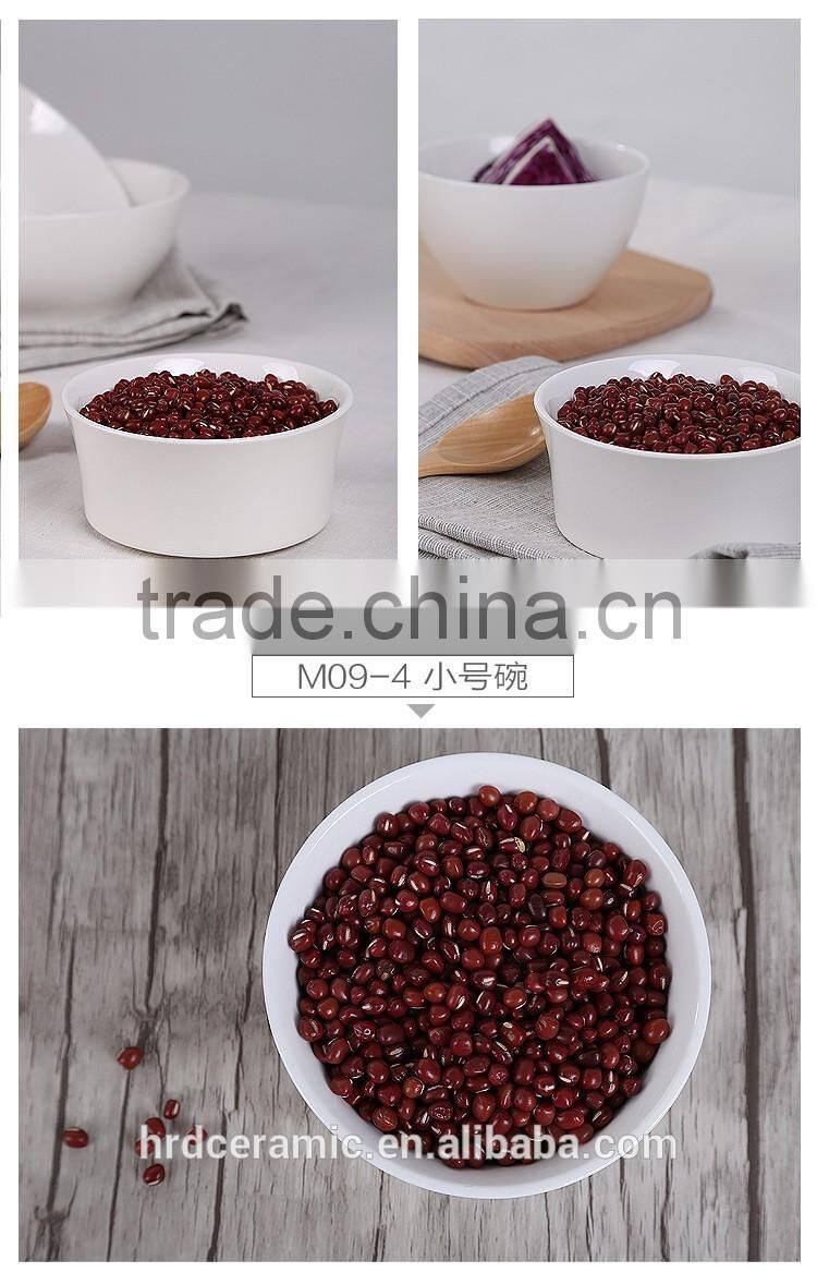 450ml cheap custom printed ceramic soup bowl , color porcelain deep round bowl