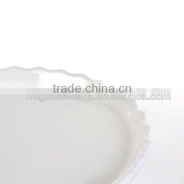 hot-sale pure white Ceramic cake stand for wedding