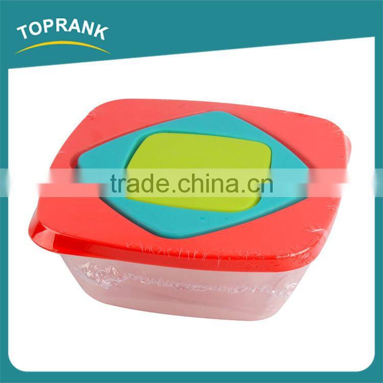 Various shapes 3pcs vegetables fruits fresh container plastic crisper box for food