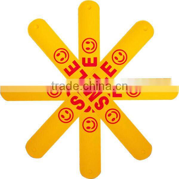 high quality HAPPY silicone slap wristbands bracelet