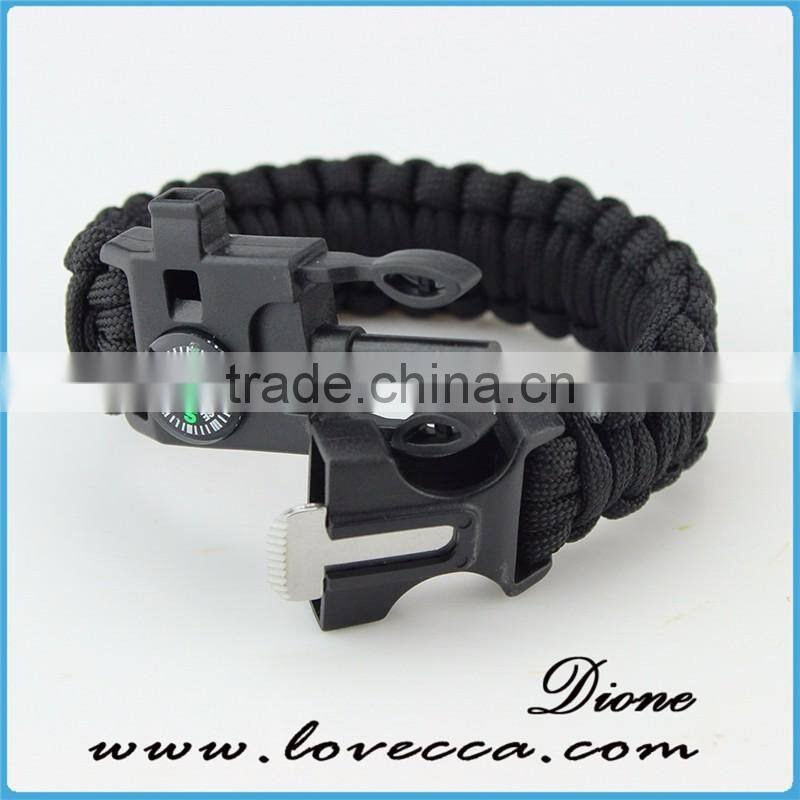 Wilderness survival guide braided military bracelets camping hiking gear